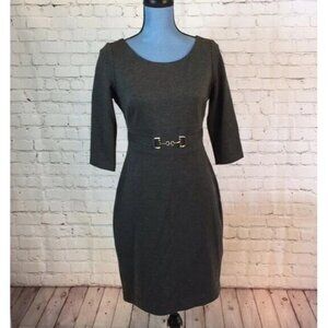 WHBM White House Black Market Graphite Dress Belt Buckle Detail Size 4